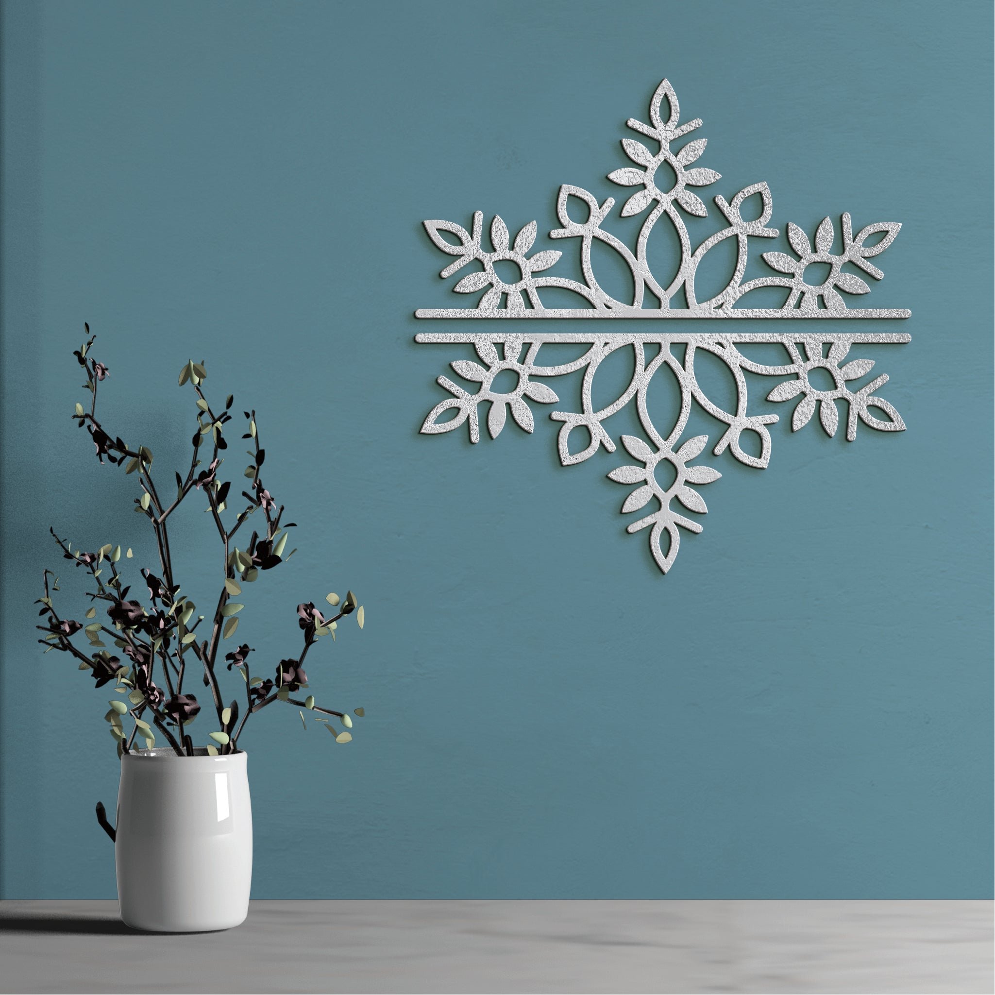 Dvojdielna drevená mandala SNOW