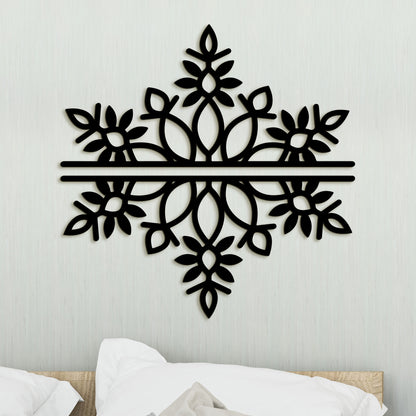 Dvojdielna drevená mandala SNOW