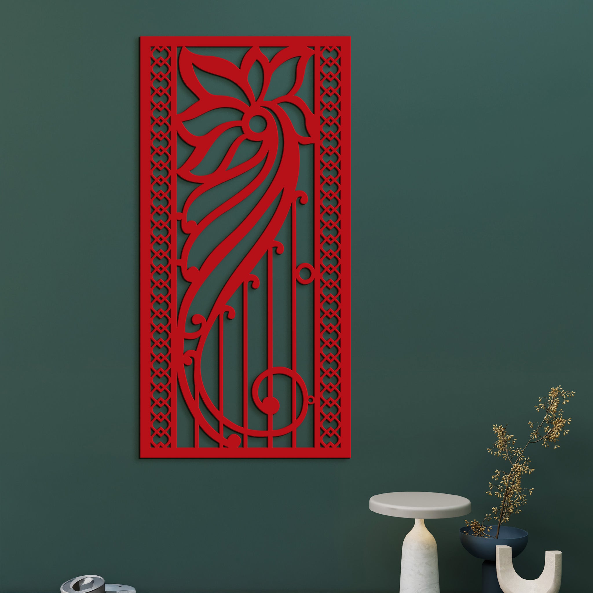 Kvetinova mandala na stenu