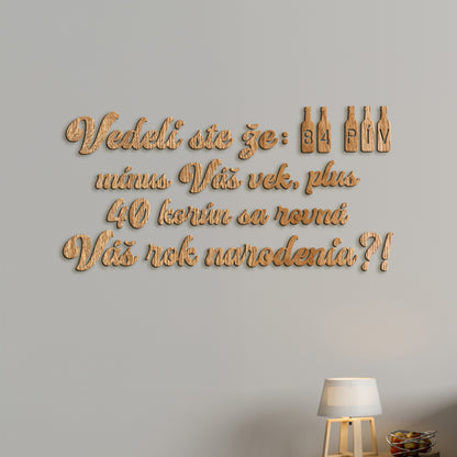 Vtipný drevený nápis na stenu PIVO